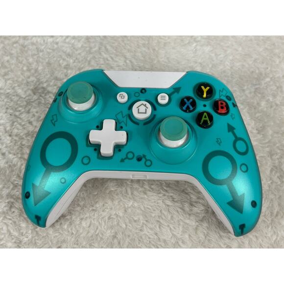 RoHS Wireless Controller (2.4G) - Xbox One PC/P3 Aqua Blue No Cord Gaming - Picture 1 of 8